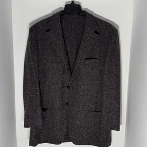 Radelli , Zegna Pure Cashmere fabric Dark charcoal and Brown Tweed Blazer